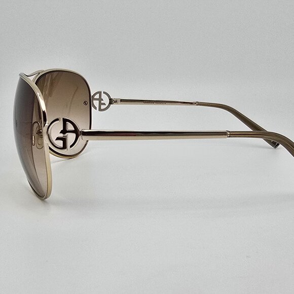 *SOLD* Giorgio Armani GA448/S Gold Frame Brown Gradient Lens Aviator Sunglasses - Picture 3 of 12